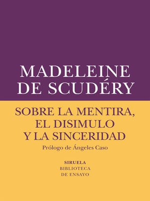 cover image of Sobre la mentira, el disimulo y la sinceridad